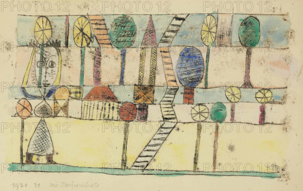 The Village Madwoman, 1920. Creator: Klee, Paul (1879-1940).