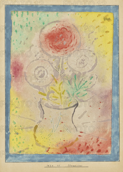 Flower Glass, 1924. Creator: Klee, Paul (1879-1940).