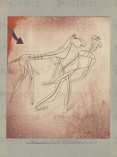 Horse and Man, 1923. Creator: Klee, Paul (1879-1940).