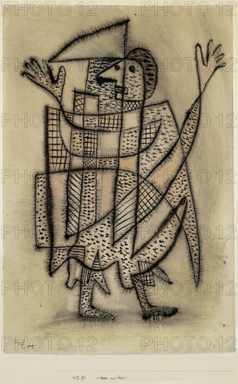 Mask with scythe, 1927. Creator: Klee, Paul (1879-1940).