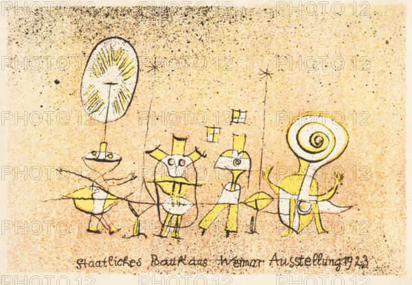 The Bright Side. Postcard for Bauhaus Exhibition Weimar, 1923. Creator: Klee, Paul (1879-1940).