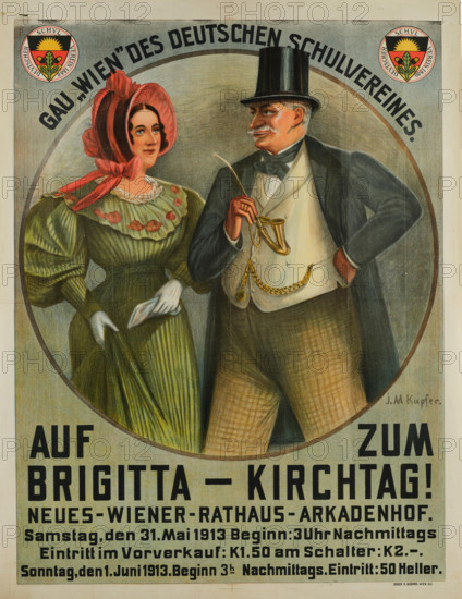 Auf zum Brigitta-Kirchtag - Deutscher Schulverein, 1913. Creator: Kupfer, Johann Michael (1859-1917).