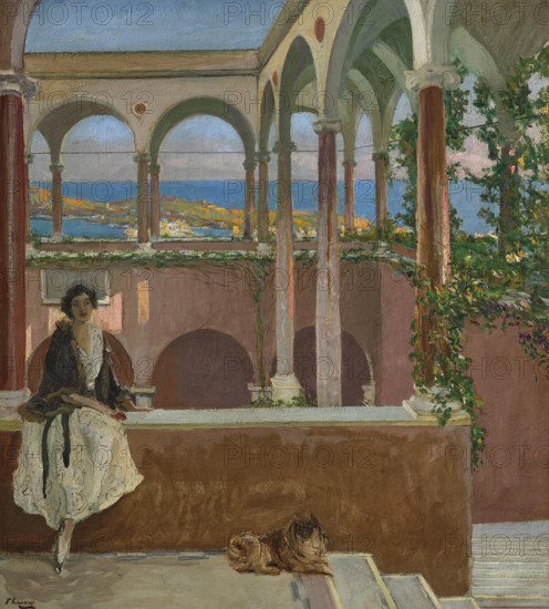 A Villa on the Riviera, 1921. Creator: Lavery, Sir John (1856-1941).