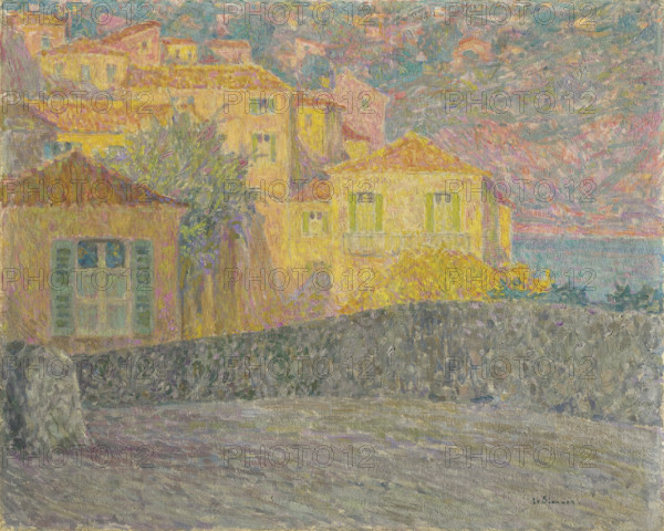 Houses in the sun, Villefranche-sur-Mer, 1927. Creator: Le Sidaner, Henri (1862-1939).