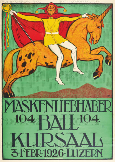Mask Lovers' Ball, Kursaal Lucerne, 1926. Creator: Lienert, Rudolf (1873-1950).