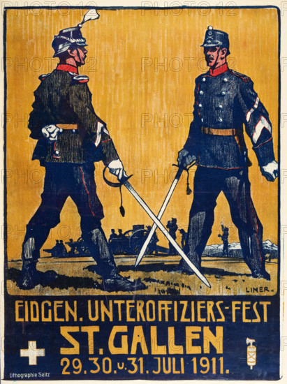 Eidgenössische Unteroffiziersfest, St. Gallen, 1911. Creator: Liner, Carl August (1871-1946).