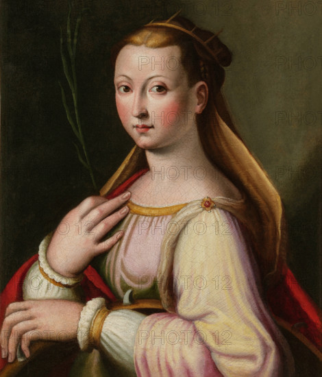 Self-Portrait as Saint Catherine of Alexandria. Creator: Longhi, Barbara (1552-c. 1638).