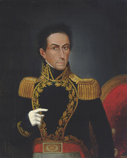 Portrait of Simón Bolívar (1783-1830), c1827. Creator: Lovera, Juan (1778-1841).