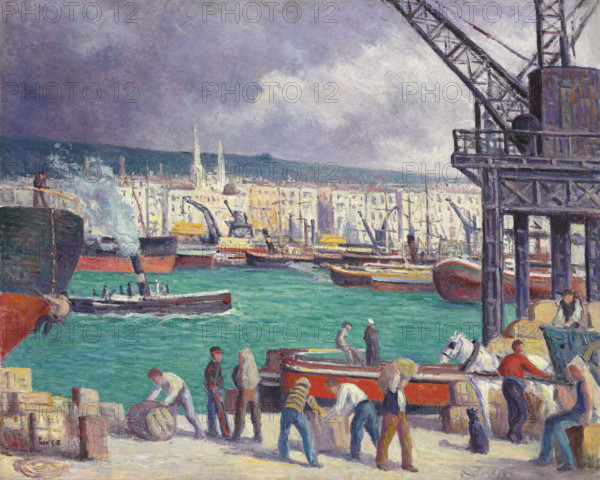 Rouen, the port, 1913. Creator: Luce, Maximilien (1858-1941).