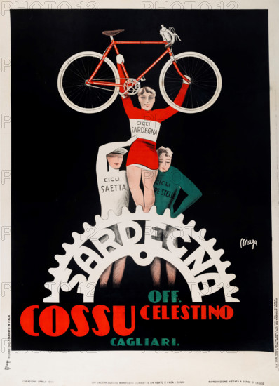 Cicli Cossu Sardegna, 1930. Creator: Maga (Magagnoli), Giuseppe (1878-1933).