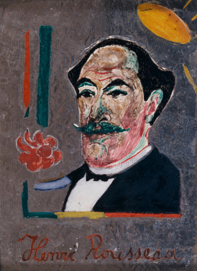 Portrait of Henri Rousseau, 1911. Creator: Marc, Franz (1880-1916).