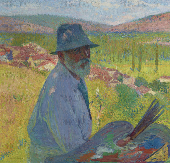 Self-portrait in La Bastide-du-Vert, 1905. Creator: Martin, Henri (1860-1943).