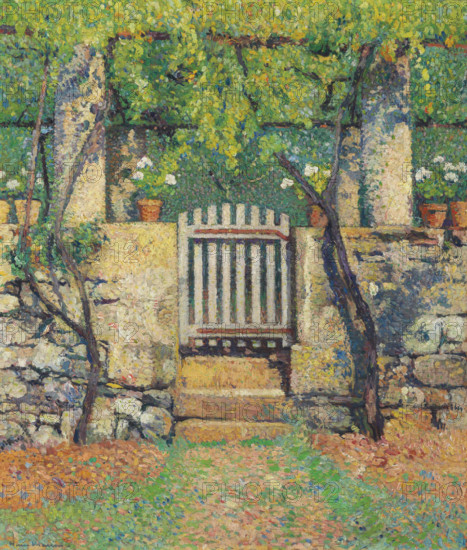 Gate leading to the Marquayrol vegetable garden. Creator: Martin, Henri (1860-1943).