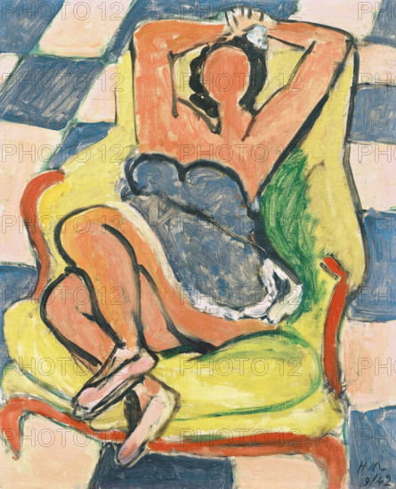 Le Repos de la danseuse, carrelage rose et bleu, 1942. Creator: Matisse, Henri (1869-1954).