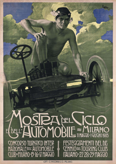 Mostra del Ciclo e dell'Automobile, 1905. Creator: Metlicovitz, Leopoldo (1868-1944).