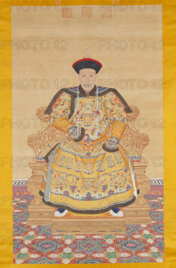 Portrait of the Qianlong Emperor (1711-1799), 1791. Creator: Miao Bingtai (1744-1807).
