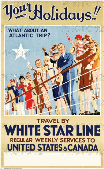 White Star Line - Your Holidays!, c1927. Creator: Mills, Reginald (1896-1950).