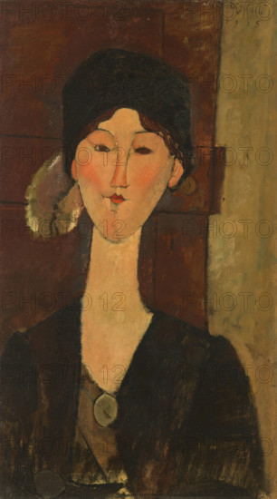Beatrice Hastings (in front of a door), 1915. Creator: Modigliani, Amedeo (1884-1920).