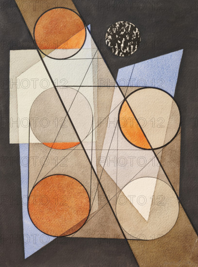 Composition with symmetrical circles, 1932. Creator: Moholy-Nagy, Laszlo (1895-1946).