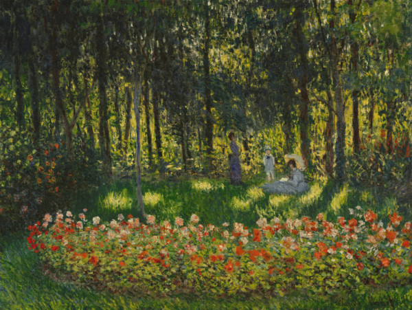 In the garden, the artist's family, 1875. Creator: Monet, Claude (1840-1926).