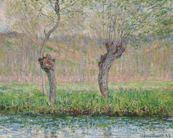 Spring, willows, 1885. Creator: Monet, Claude (1840-1926).