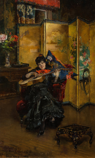 Portrait of Isabel de Cistué y Nieto, 1895. Creator: Moore, Henry Humphrey (1844-1926).