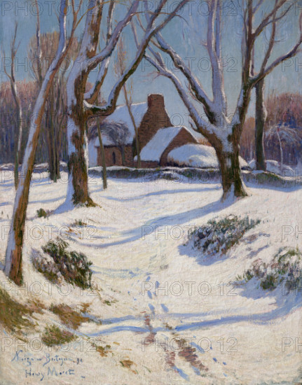 Snow in Brittany, 1892. Creator: Moret, Henry (1856-1913).