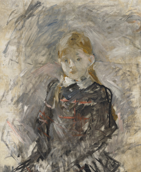Little girl with blond hair, 1881. Creator: Morisot, Berthe (1841-1895).