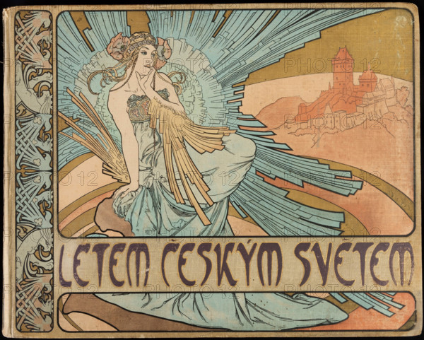Cover "Letem ceskym svetem", 1898. Creator: Mucha, Alfons Marie (1860-1939).