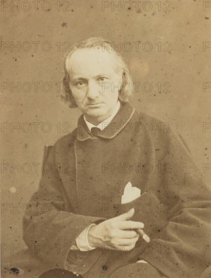 Portrait of Charles Baudelaire with a cigar, 1865. Creator: Neyt, Charles (1833-1908).