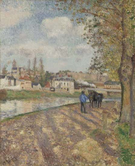 Chemin de l'écluse, Saint-Ouen-l'Aumône, 1882. Creator: Pissarro, Camille (1830-1903).