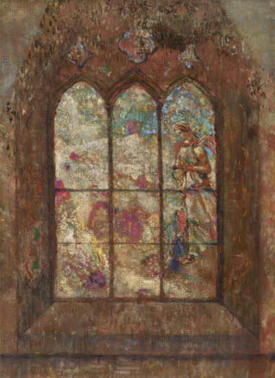 Stained Glass Window, Early 20th cen.. Creator: Redon, Odilon (1840-1916).