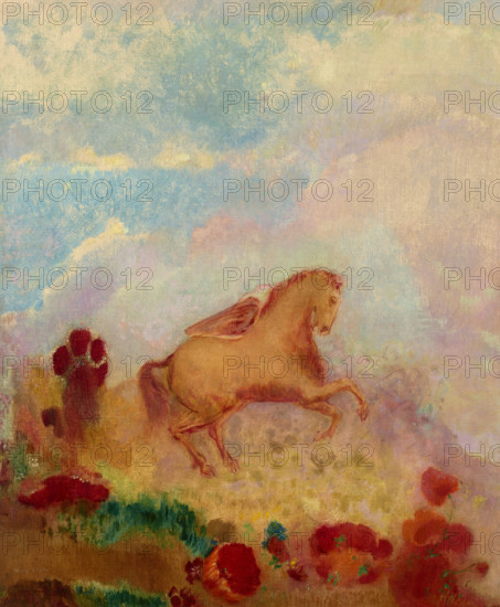 Pegasus. Creator: Redon, Odilon (1840-1916).