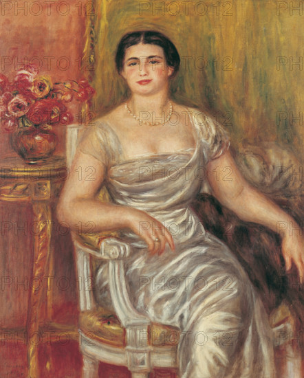 Portrait of the poet Alice Vallières-Merzbach, 1913. Creator: Renoir, Pierre Auguste (1841-1919).