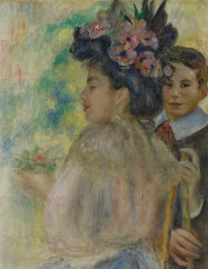 Le chapeau fleuri (Flowered Hat), 1895-1898. Creator: Renoir, Pierre Auguste (1841-1919).