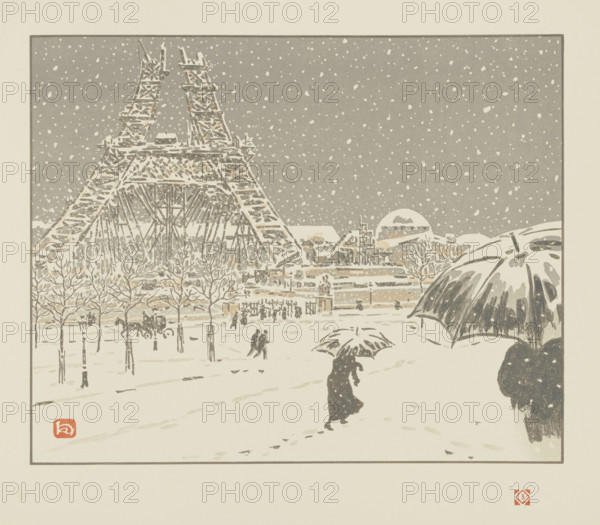 From Thirty-Six Views of the Eiffel Tower, 1902. Creator: Rivière, Henri (1864-1951).