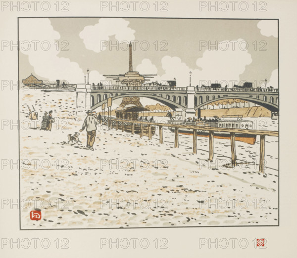 From Thirty-Six Views of the Eiffel Tower, 1902. Creator: Rivière, Henri (1864-1951).