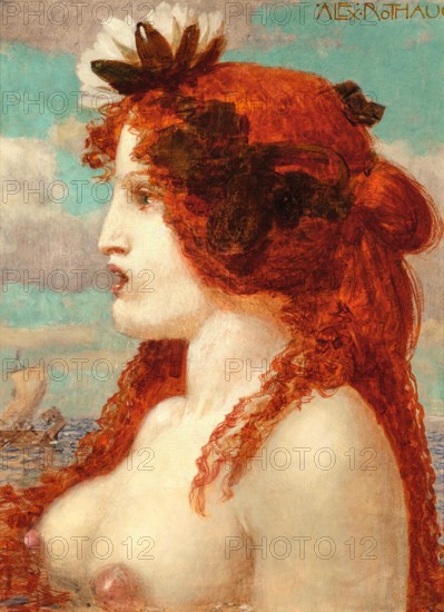 The Siren Singing to the Passing Ship of Ulysses. Creator: Rothaug, Alexander (1870-1946).
