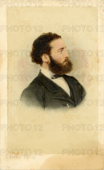 Portrait of Antoni Gaudí (1852-1926), 1878. Creator: Rovira, Leopoldo (ca. 1833-1895).