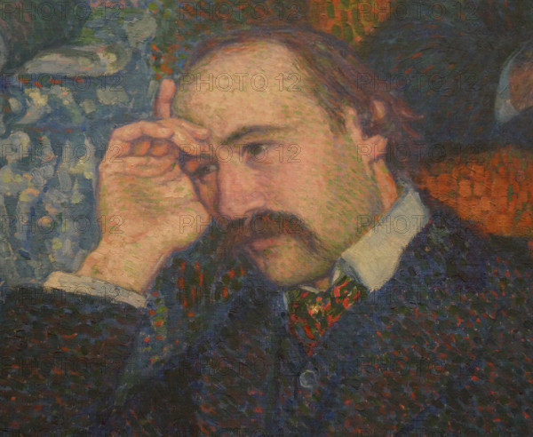 André Gide (1869-1951) Detail of The Lecture by Emile Verhaeren, 1903. Creator: Rysselberghe, Théo van (1862-1926).