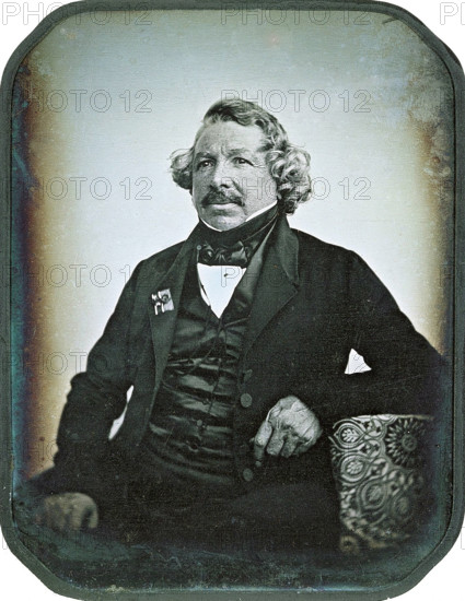 Portrait of Louis Daguerre (1787-1851), 1844. Creator: Sabatier-Blot, Jean-Baptiste (1801-1881).