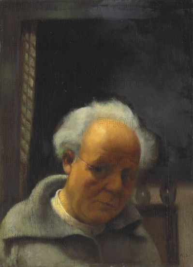 Self-portrait under artificial light, 1933. Creator: Segal, Arthur (1875-1944).