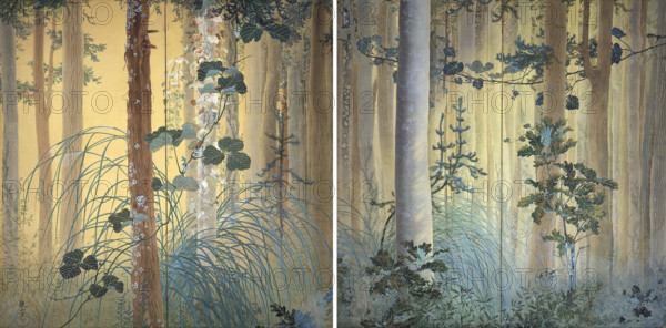 Autumn among Trees, 1907. Creator: Shimomura, Kanzan (1873-1930).