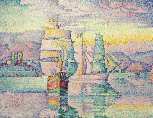 Les bricks-goélettes. Antibes, 1916. Creator: Signac, Paul (1863-1935).