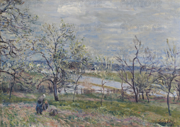 Spring in Veneux-Nadon, 1882. Creator: Sisley, Alfred (1839-1899).