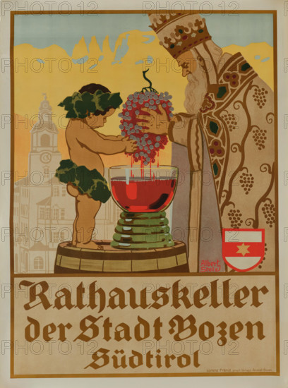 Town Hall Cellar of the City of Bolzano - South Tyrol, 1922. Creator: Stolz, Albert (1875-1947).