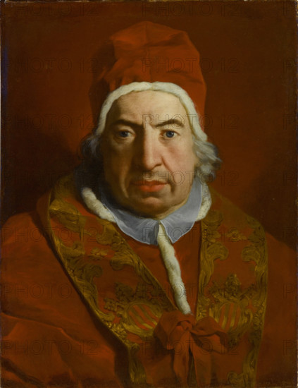 Portrait of the Pope Benedict XIV (1675-1758), c1746. Creator: Subleyras, Pierre (1699-1749).