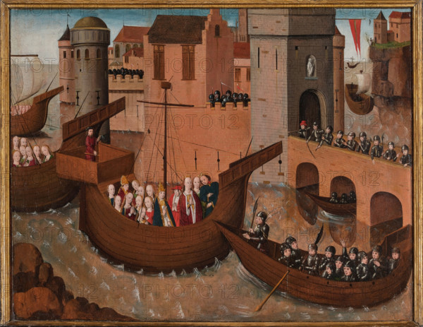 Saint Ursula and the Eleven Thousand Virgins Returning to Cologne, c1485-1490. Creator: Swabian master (active ca. 1500).