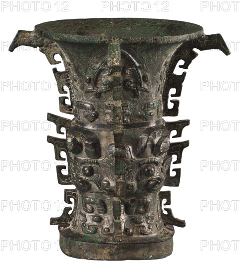 He Zun, Bronze Ritual Wine Vessel. Creator: The Oriental Applied Arts.