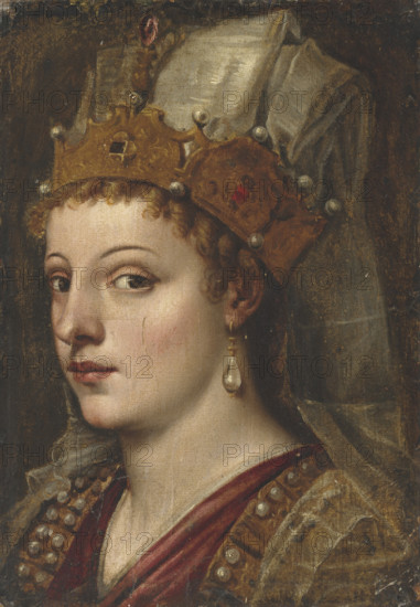 Portrait of Caterina Cornaro (1454-1510). Creator: Titian, (School) .